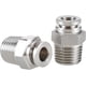 thumbnail image 2 of Paquete de 2 accesorios de aire a presión, macho recto de 1/4 de pulgada de diámetro exterior x rosca NPT de 1/4 de pulgada, 2 of 7