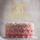 thumbnail image 4 of Decoraciones para tartas Sleyberoy con purpurina para feliz 40 aniversario (40 unidades doradas), 4 of 8