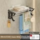 thumbnail image 1 of 1pc Towel Storage Shelf, Shower Towel Rack For Bathroom, Wall Mounted Towel Holder, Bath Towel Clothes Hanger, Bathroom Accessories, 1 of 5
