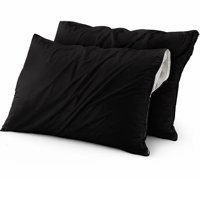 Aura Zeus - Set De 2 Fundas Para Almohadas Impermeables 50 X 90 Cm Antimanchas Negro Az