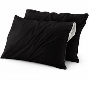 Aura Zeus - Set De 2 Fundas Para Almohadas Impermeables 50 X 90 Cm Antimanchas Negro Az