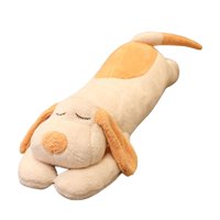 Magideal - Muñeco De Perro Con Tira Suave, Almohada De Felpa Larga, Regalo Cómodo, Cojín De Dibujos Animados Duradero, Juguete De Peluche Para Sofá, Dormir, Beige 110Cm