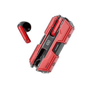 Aaronmei Auriculares Inalámbricos In-Ear Tws Para Gaming Bluetooth Rojo