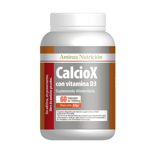 CalcioX con Vitamina D3 60 cáps. de 1000 mg