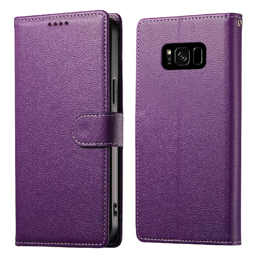 Funda Para Foxdock Samsung Galaxy S8– Cuero Premium, 3 Ranuras Para Tarjetas, Protección Contra Impactos