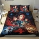 thumbnail image 1 of Stranger Things Conjunto de sábanas temático, trío de piezas, cómodo y amigable con la piel, diseño único, regalo de decoración para el hogar para familiares, amigos y fans,173X218cm, 1 of 6
