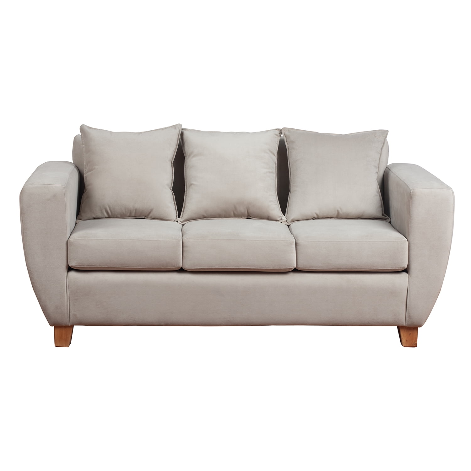 Muebles América - Sofá Florencia 3 Cuerpos Felpa Beige