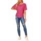 thumbnail image 2 of INSPIRE CHIC Camisa de Lentejuelas para Mujer con Brillo, Manga Dolman para Fiesta, Blusa Brillante Oversize S Rosa Fucsia, 2 of 6
