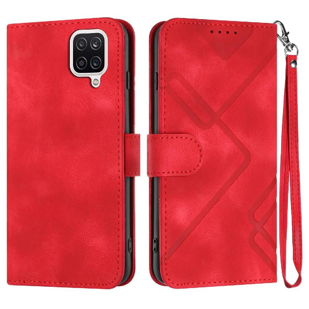 Funda Foxdock Para Samsung Galaxy A12 – Tipo Libro Con Soporte, Billetera, Correa Y Diseño Elegante