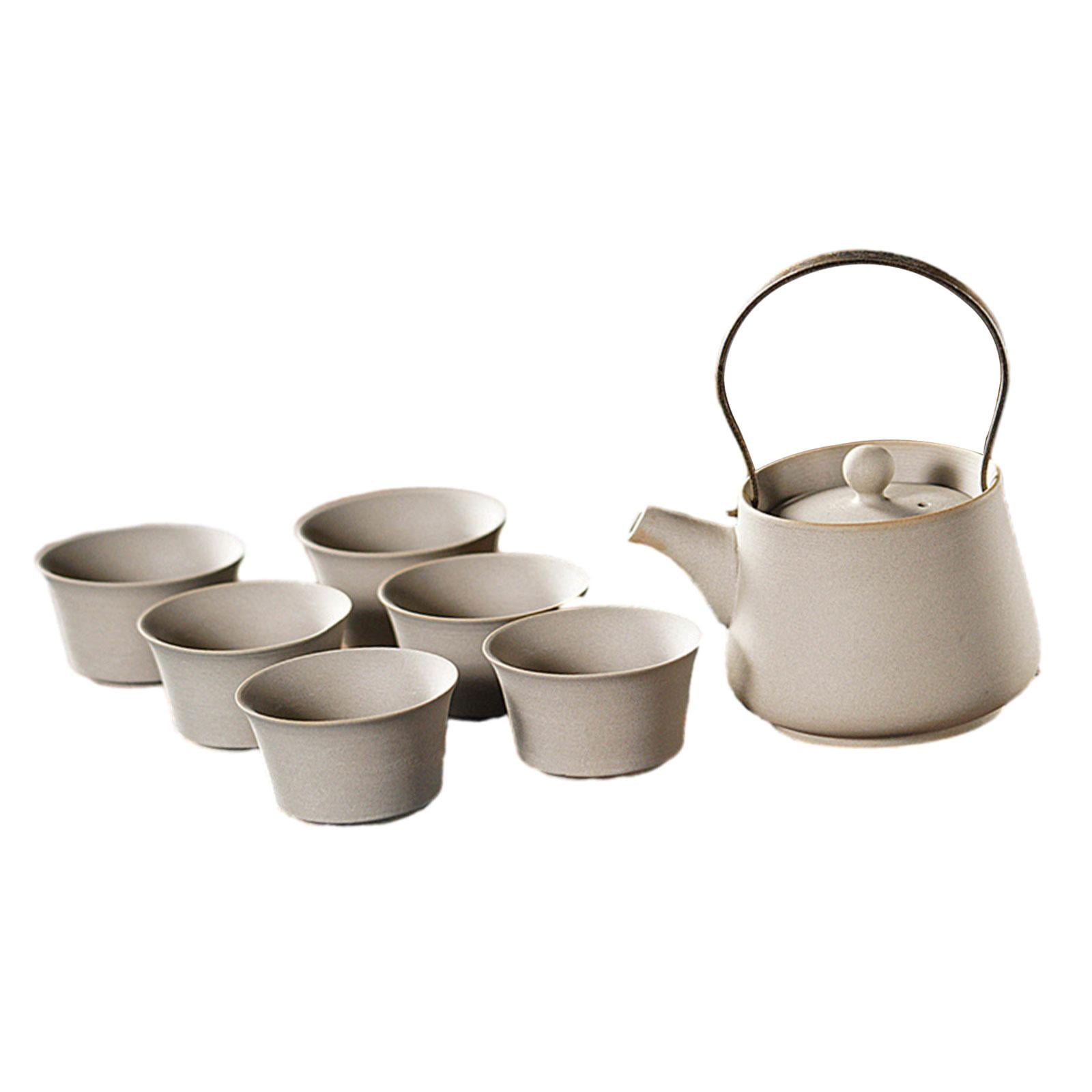 Bothyi - Tetera De Cerámica Con Tapa, Infusor De Té De 200ml Para Restaurante, Casa De Té Para El Hogar, Color Beige