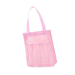 Magideal - Bolsa De Malla Portátil Para Ducha, Organizador De Baño, 25 X 9 X 30 Cm, Práctica Bolsa De Aseo De Secado Rápido Para Campamento, Natación, Baño Para Rosa