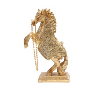 Magideal - Estatua De Caballos De Pie, Figura Animal Simulada, Colecciones, Decoración De Mesa, Escultura De Caballos Hecha De Resina Sintética Para Balcón, Dorm Hacia La Izquierda