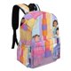thumbnail image 2 of Pinkalicious y Peterrific-theme Backpack, Campus style schoolbag Bookbag with Adjustable Shoulder Straps And Large Zip Compartment, Unisex Travel Bags.42x30x15cm, 2 of 6