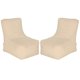 thumbnail image 1 of Pouf Tatto 2 Cuerpos Felpa Beige, 1 of 6