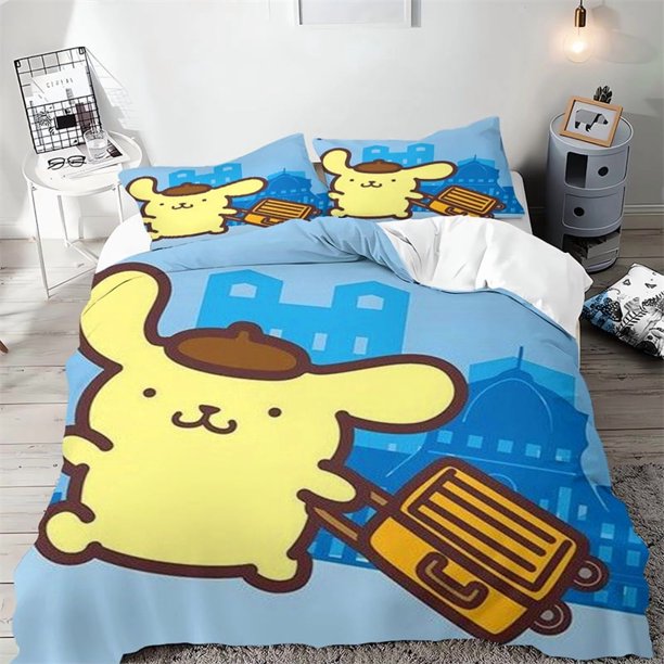 Pompompurin Duvet Set Room Decoration Home Bedding Set Multi-size Single Double Bed Suitable for Adults and Children SewingBed Sheets