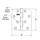 thumbnail image 2 of Bisagra para puerta National Hardware N830-198 SPB512R5/8, bronce frotado con aceite, 2 of 2