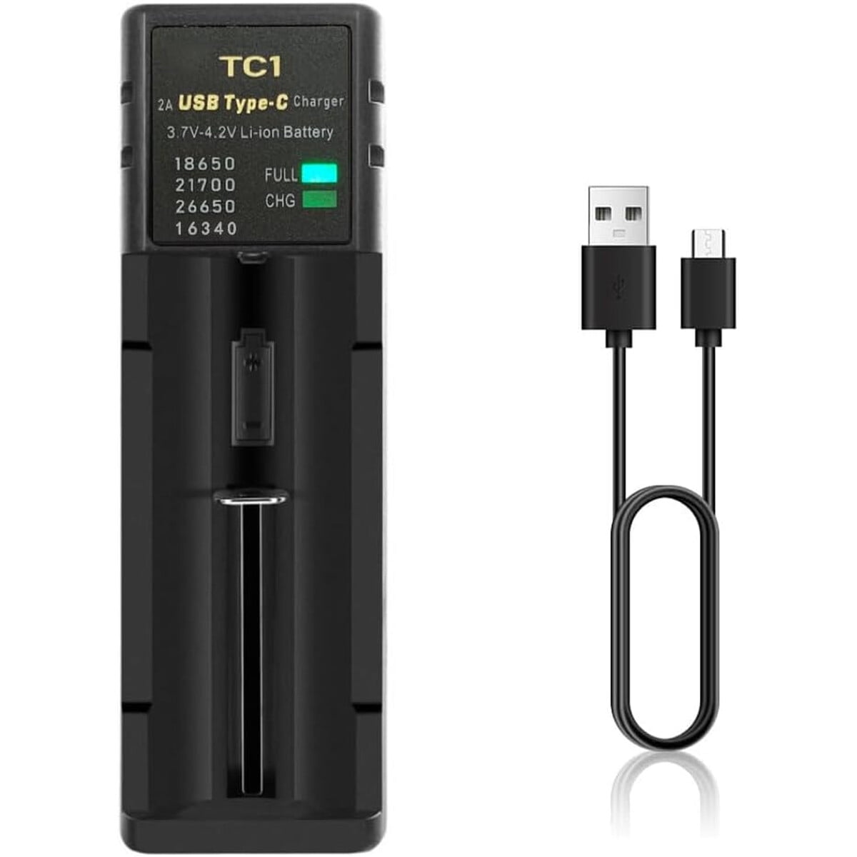 Cargador De Baterías 18650 Traely Usb 2a 3.7v Single Slot