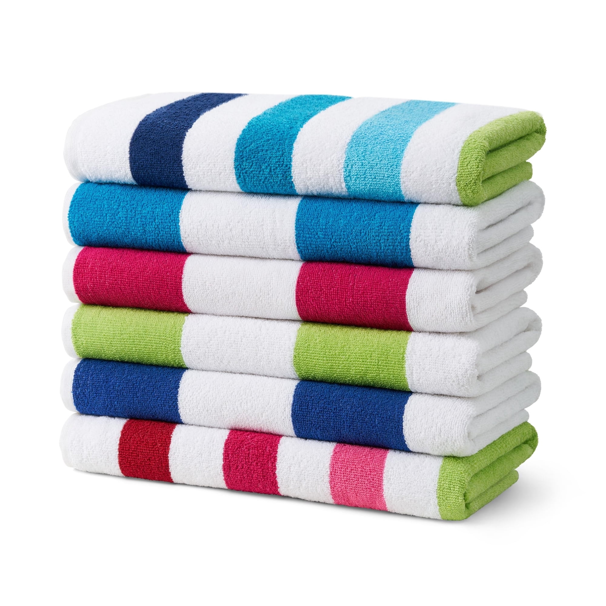 Ben Kaufman Sales Co - Toalla De Playa Y Piscina Ben Kaufman Cabana Stripe 30 X 60 Cm Paquete De 6
