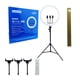 thumbnail image 1 of Aro LED de 18 Pulgadas y 45cm 3 soportes control remoto y atril de 2.10 mts, 1 of 3