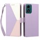 thumbnail image 3 of Funda Cartera Tricolor para Motorola Moto G04/G04S con Soporte, Morado, 3 of 6