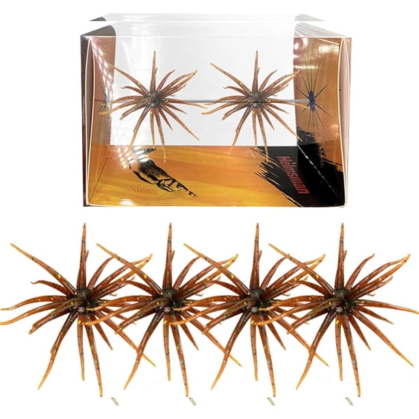 Señuelos pesca erizo mar 4 uds dados peludos flotante TPR estrella reflectante agua salada