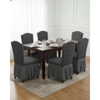 Mylhogar - Juego De 6 Fundas De Silla Tejido 3D