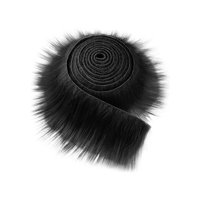 Bothyi - Tela De Piel Sintética Para Disfraz, Parches De Piel Lanuda, Tela Para Fiesta, Ropa, Vacaciones, Negro