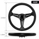 thumbnail image 2 of Volante de carreras universal QYMOPAY 35 cm de cuero/aluminio, 2 of 6