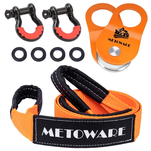 Kit De Recuperación Offroad Winch Snatch Block De 10 Toneladas