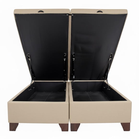 Base De Cama Baúl 2 Plazas BEIGE