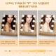 thumbnail image 3 of Espejo de tocador BWLLNI Hollywood iluminado para maquillaje, 9 LED, 10 veces, dorado, 3 of 7