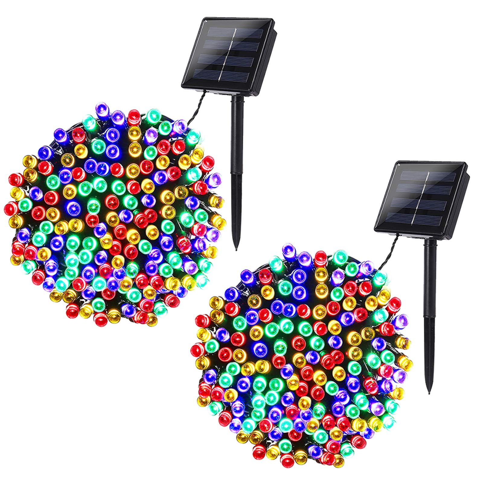 Luces Solares Navideñas Joomer 400 Led, 22 M, Multicolor, Paquete De 2