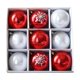 thumbnail image 1 of 9 Piezas Adornos De Bolas De Navidad Colgantes Con Dijes De 8 Cm Para Fiesta Año Nuevo Hogar Rojo, 1 of 3