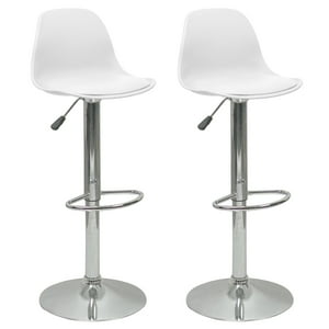 Novahus - Pack 2 Sillas Altas De Bar Orlando-T Blanco