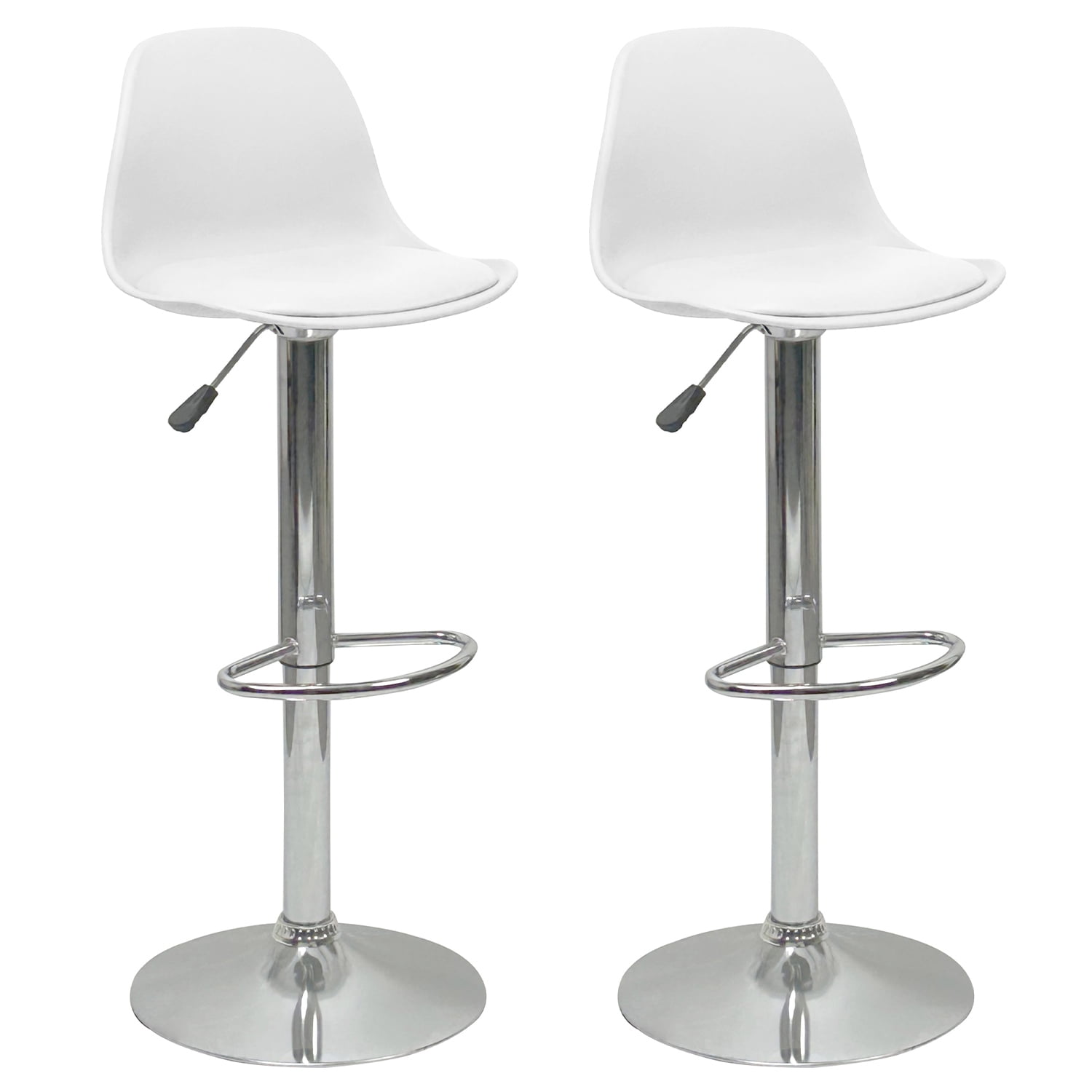 Novahus - Pack 2 Sillas Altas De Bar Orlando-t Blanco