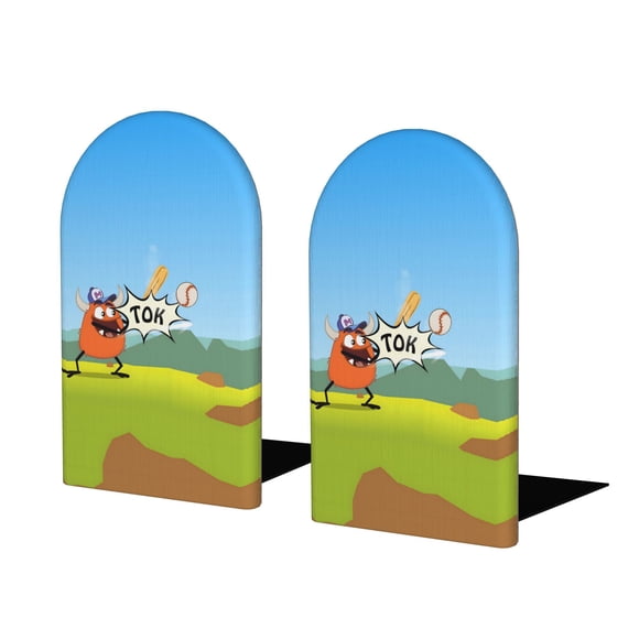 Monster Bash Sujetalibros decorativos temáticos, tope para estantería con base antideslizante, uso dual para hogar y oficina - 2 piezas