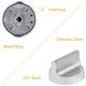 thumbnail image 2 of Perillas para estufa PhilyMex 5 uds 4,8 cm acero inoxidable, 2 of 4
