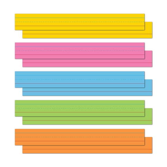 Sentence Strips Astrobrights, surtido de 5 colores, 100 unidades