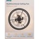 thumbnail image 3 of Ventilador de techo LEDIARY de 20 pulgadas con luz y control remoto, 3 of 3