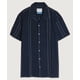 thumbnail image 1 of Camisa Campestre Saronite A Rayas Navy/White Hombre, 1 of 4