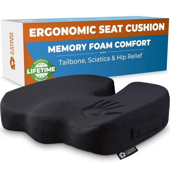 Cojín de asiento 5 STARS UNITED para silla de escritorio, para aliviar el dolor
