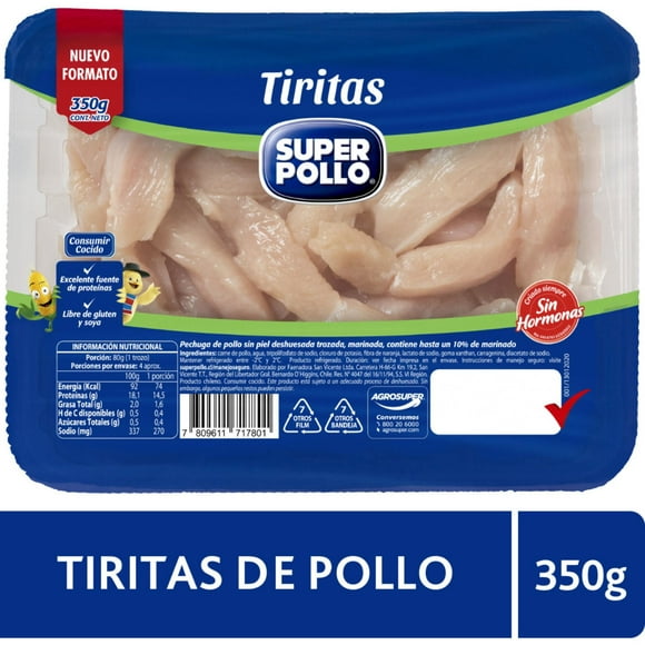 Pollo En Tiritas Envasado, 350 g