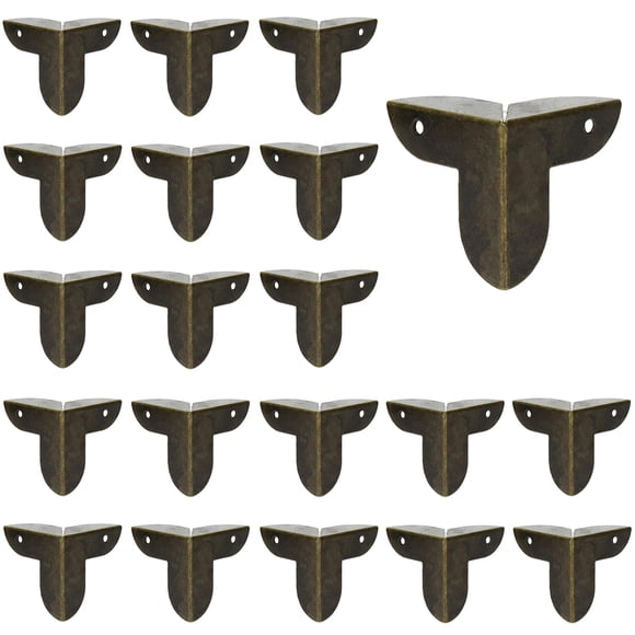 Protectores de esquina de metal Mcredy color bronce 2,2 x 3,1 cm