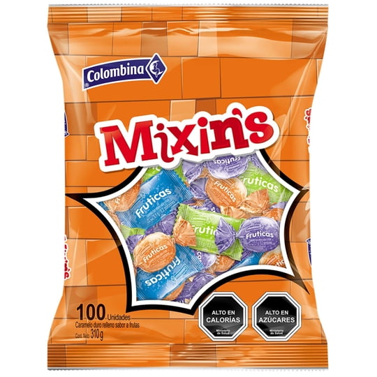 Caramelos Sabor Fruta Mixins 310 g Colombina