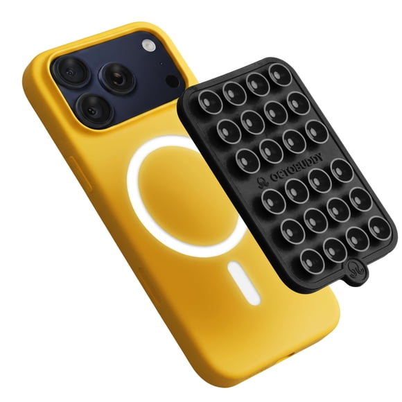 Soporte para teléfono OCTOBUDDY Magnet con doble sistema magnético y de succión, negro