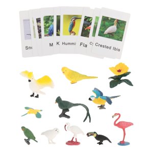 Magideal - Montessori Animal Match, Materiales Montessori, Niños Pequeños, Niños, Figuras De Animales Realistas, Juguetes Para Regalo Navideño, Material Didáctic Pájaro