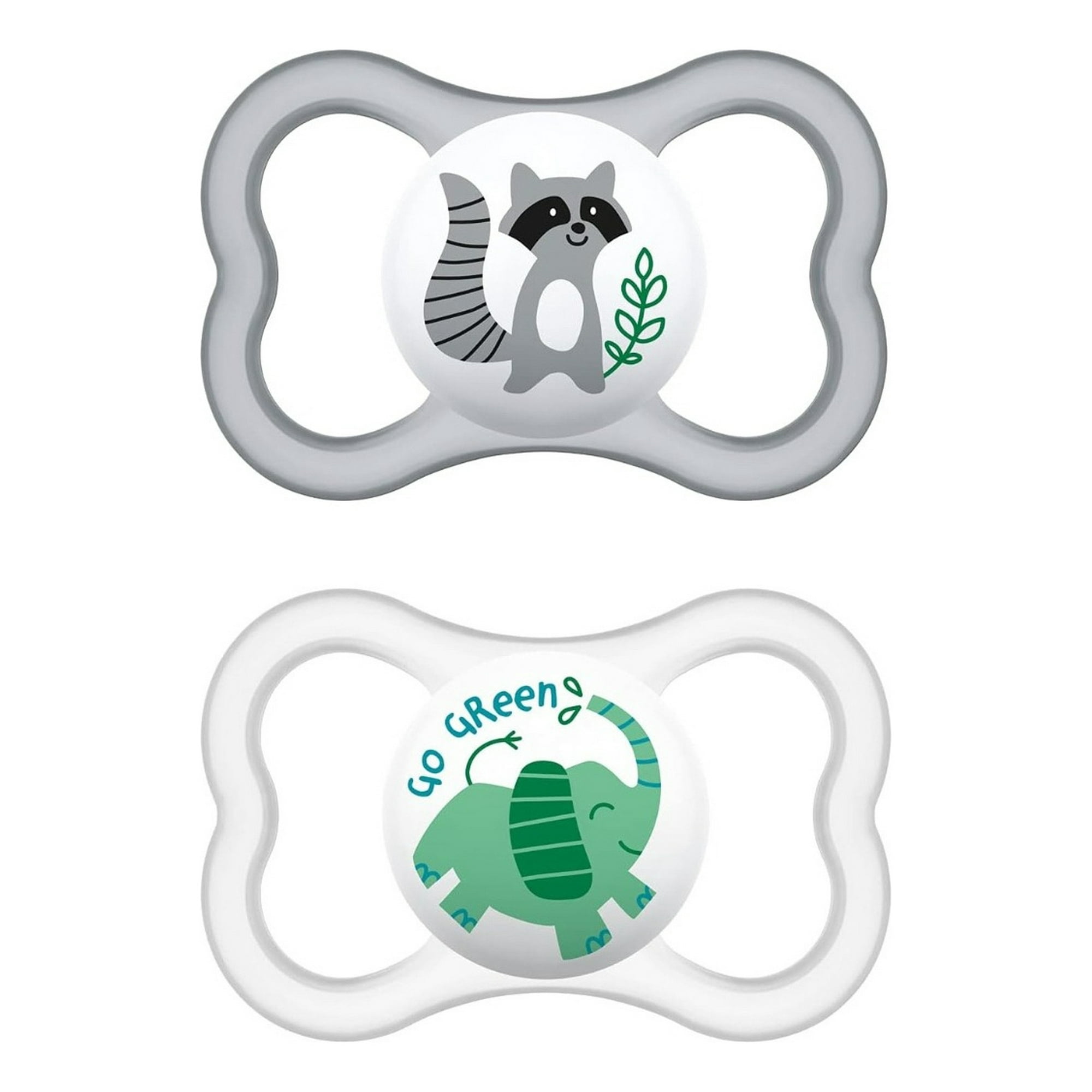 Maam Company - 2 Chupetes Silicona Air Mam 6m+ Gris Edad 6-12 Meses