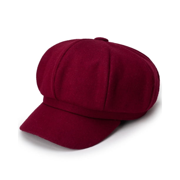 Sombrero de vendedor de periódicos para mujer, boina suave.