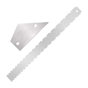 Magideal - 2X Regla De Diapasón De Balancín De Borde Recto Con Muescas De Acero Inoxidable Y Regla De Cuello De Guitarra Duradera A Prueba De Herrumbre Para Mand