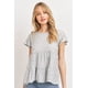 thumbnail image 1 of CCWHOLESALESCLOTHINGS Top de Manga Corta con Volantes y Estampado Texturizado de Lunares, Multicolor (Talla Grande para Mujer), 1 of 5